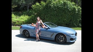 2019 BMW M850xi Convertible in Barcelona Blue  20quot Black M Wheels  Exhaust Sound  BMW Review [upl. by Sucramal]