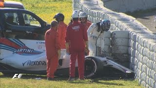 Bottas Fastest Stroll Hits The Wall  F1 Testing 2017 Day 3 [upl. by Senn]