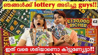 Trying our luck with UK Lottery🤑  10000 രൂപയ്ക്ക് lottery എടുത്തപ്പോൾ 💸💰💵💲🤑 [upl. by Airakaz107]