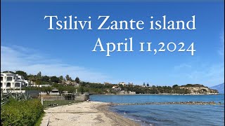 Tsilivi Zakynthos Island Greece  April 112024  Drive with me to Tsilivi  Sunny Day [upl. by Colver679]