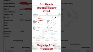 3rd Grade Teacher Salary in Rajasthan  Teacher Salary after probation  teachersalary salary [upl. by Imnubulo]