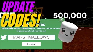 NEW UPDATE MARSHMALLOWS CODES Backpacking ⛺🐻 ROBLOX [upl. by Anita]