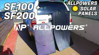 ALLPOWERS SF100 amp SF200 Flexible Solar Panels Review and Field Test [upl. by Harrus524]