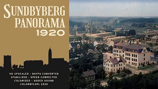 Sundbyberg panorama 1920 in HD Color w Sound [upl. by Pat]