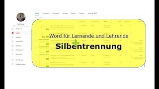 Word Silbentrennung dauerhaft an [upl. by Yared]