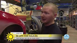 Se upp för halkan – tänk på det här när du byter däck  Nyhetsmorgon TV4 [upl. by Heymann]