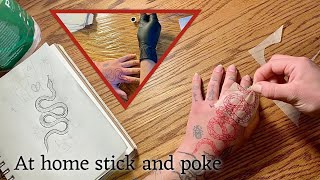 Stick and poke tattoo in 10 steps [upl. by Ennaegroeg582]