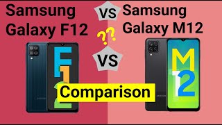 Samsung Galaxy F12 vs Galaxy M12 Full Comparison  Which one is best to buy detailed compare review [upl. by Alset]