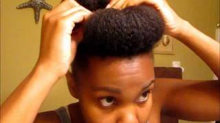 NaturalHair Tutorial Afro Puff amp Pompadour by Coco [upl. by Aivatnuhs]