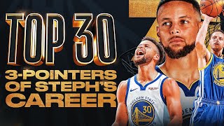 Stephen Curry’s Top 30 Career 3Pointers 💦 [upl. by Kamal790]