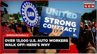 US News  Over 13000 Auto Workers Go On Strike As Talks With Car Giants Fail  GM Ford Stellantis [upl. by Agneta734]