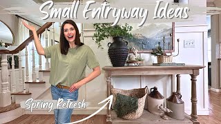 SPRING ENTRYWAY DECOR IDEAS  SPRING DECORATE WITH ME [upl. by Alletneuq834]