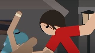 ET vs Billy Street fight animation  StickNodes [upl. by Yxel]