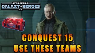 SWGOH Conquest 15 Primer  Save These Teams [upl. by Lanna]