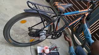 24V Lead Acid Electric Bicycle Test On wheel [upl. by Ali]