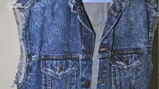 DIY Turn your denim jacket into a denim vest and fray it [upl. by Samuel]