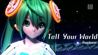 1080P Full風 Tell Your World Hatsune Miku 初音ミク Project DIVA Arcade English lyrics Romaji subtitles [upl. by Honeywell691]