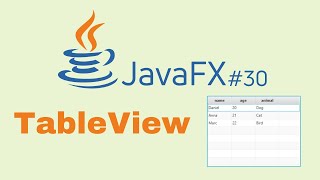 JavaFX and Scene Builder Course  IntelliJ 30 TableView and TableColumn [upl. by Grant596]