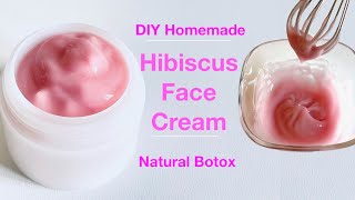 How To Make Face and Neck Cream With Hibiscus Natural Botox [upl. by Neva43]