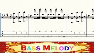 Bass tab and Notes  Blackbird  Arrangement  Slow  Bass Chords [upl. by Zetes]