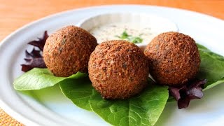 How to Make Falafel  Crispy Fried Garbanzo BeanChickpea Fritter Recipe [upl. by Leanora]