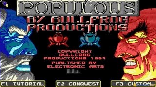 Populous gameplay PC Game 1989 [upl. by Sinoda142]