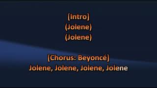 Beyonce  Jolene  Karaoke  Lyrics [upl. by Rashida]