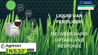 AgriFert NS32 Liquid UAN Rapid Uptake Fertiliser from Blue Pacific Minerals [upl. by Egduj697]