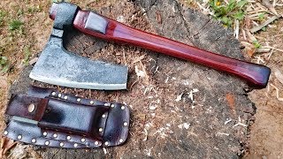 Bulgarian Bearded Axe Restoration  Giving away this axe [upl. by Haimrej]