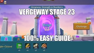 Lords mobile Vergeway Stage 23Vergeway Strength In Numbers Stage 23 Easiest Guide [upl. by Hedvig790]