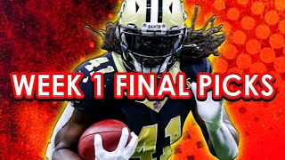 NFL DraftKings Picks  FanDuel Picks Week 1 Final Look [upl. by Annawak285]