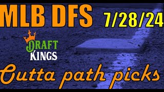 MLB DFS Picks Today — Sunday 72824 — Outta Base Path Picks — DraftKings Pitcher Breakdowns [upl. by Ahsap]