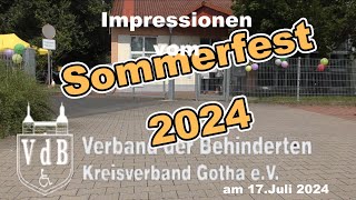 Sommerfest des VdB Gotha am 17 07 2024 siehe Beschreibung [upl. by Aicargatla]