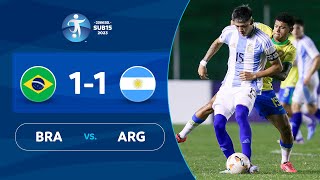 BRASIL vs ARGENTINA 11  RESUMEN  CONMEBOL SUB 15  FASE DE GRUPOS [upl. by Gratt257]