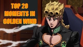 Top 20 MomentsScenes in Jojo Golden Wind [upl. by Akimed]