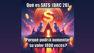 🤔 Qué es SATS BRC 20 Y PORQUÉ podría aumentar su valor 💰 1800 veces  Análisis técnico 📈 [upl. by Fullerton568]