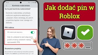 Jak dodać pin w Roblox 2024  Jak skonfigurować pin w Roblox  Włącz kontrolę rodzicielską [upl. by Yenffit]