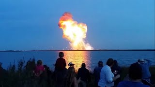 Nasa Antares Rocket Launch Failure 4 angle [upl. by Anahsak883]