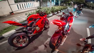 DUO PANIGALE V4 NIGHT RIDE KENA SUNDUL HARLEY🥹 [upl. by Kore964]