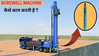 How Borewell Machine DTH Down The Hole Drilling Rigs Works  3D Animation [upl. by Tekcirk820]