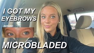 I GOT MY EYEBROWS MICROBLADED My beauty procedure experience healing process and 3 month update💉 [upl. by Lsil]