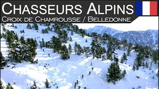 🇫🇷 BELLEDONNE  CROIX DE CHAMROUSSE ● CHASSEURS ALPINS  SKI DE RANDO  ENTRAINEMENT COMMANDO DRONE [upl. by Gora980]