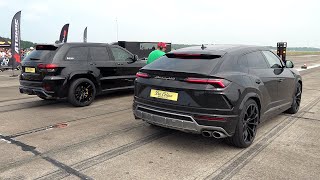 Jeep Grand Cherokee Trackhawk SRT vs Lamborghini Urus [upl. by Oderfliw997]