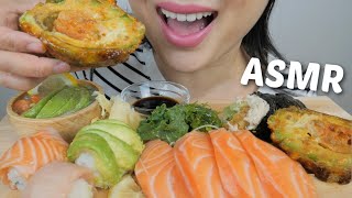 ASMR SUSHI Monkey Brain Atlantic Salmon Sashimi Sushi Ball with Avocado Sunomono NO Talking  NE [upl. by Eikcid]