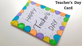 ❌ No Glue No Scissors ❌ Happy Teachers Day Card Making  white paper teachers day card  diy card [upl. by Jarrid30]