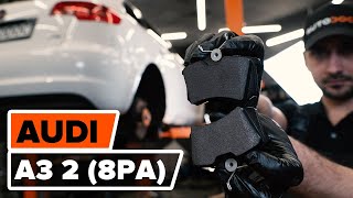 Wie AUDI A3 2 8PA Bremsbeläge hinten  Bremsklötze hinten wechseln AUTODOC TUTORIAL [upl. by Allekram]