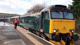 GWR Class 57s depart Swindon with Riviera Sleeper Stock HD [upl. by Steere]