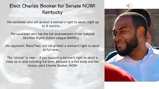 Elect Charles Booker for Senate in Kentucky  NOW The only clear supporter of abortion rights [upl. by Hersch813]