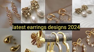 Latest earrings designs 2024  elegant and beautiful earrings designs rabiskitchen7534 [upl. by Lewison]