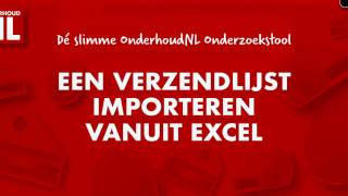 Een verzendlijst importeren vanuit excel in kennisvergroternl [upl. by Inahc42]